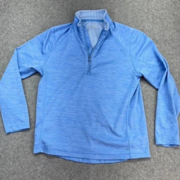 Vineyard Vines Sankaty 1/2 Zip Pullover Blue Grid Lined Men's‎ M *READ athletic - Picture 1 of 7